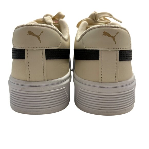 Puma Womens Platforms 390758-08 Beige & Black Sneakers With Lace-Up Closure - Picture 4 of 16